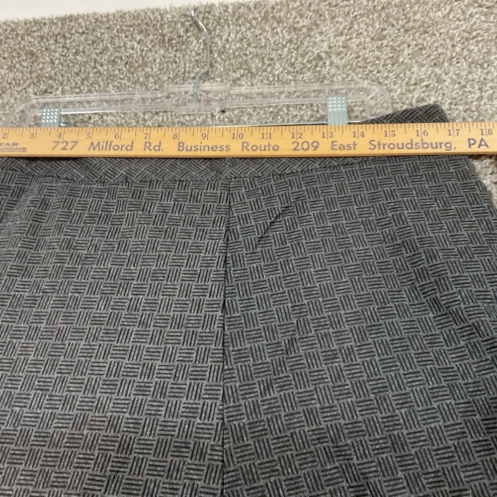 Vtg Sz 14 Susan Bristol Mini Swing Skirt Career Crosshatch geometric basketweave